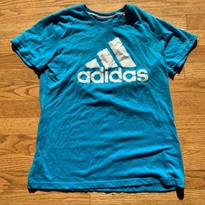 Electric blue adidas top